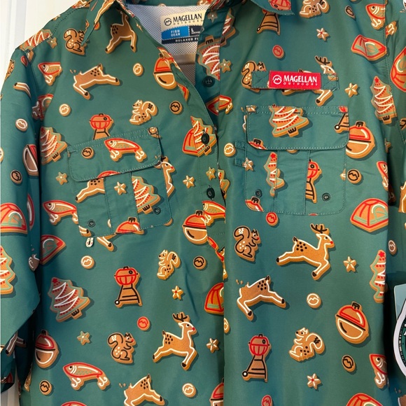 Magellan Outdoors Novelty Holiday Shirtdress NWT - Picture 3 of 8